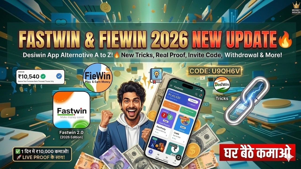 Fastwin & Fiewin 2026 New Update 🔥 Real Proof, Tricks, Invite Code & Desiwin Alternative A to Z!