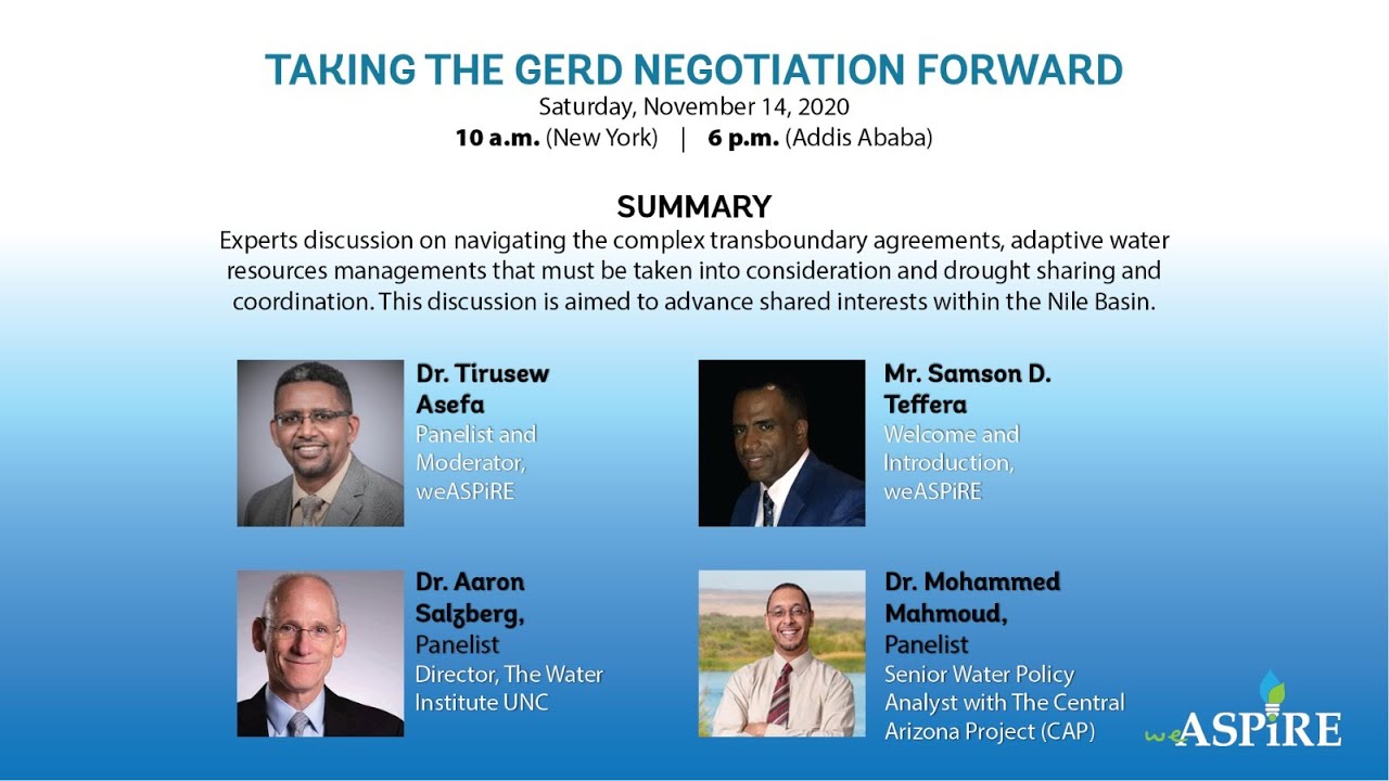 Taking the GERD negotiation forward.