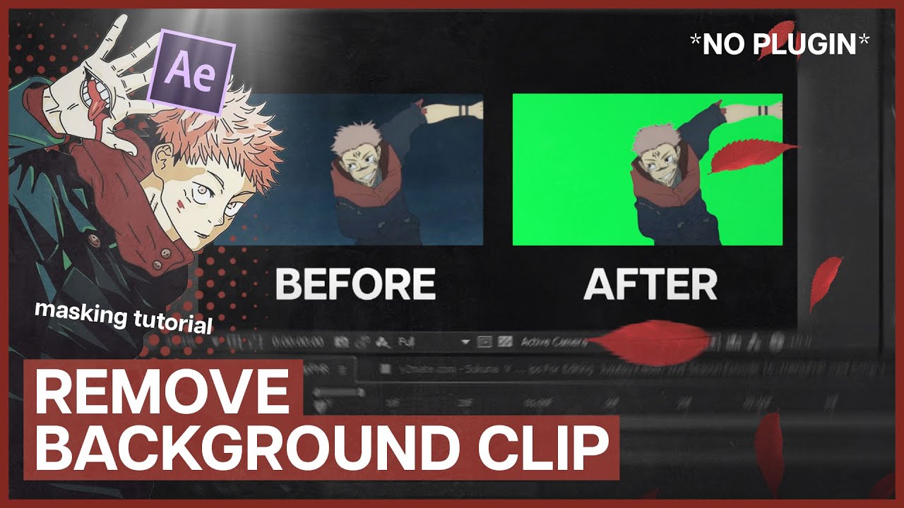 Remove Moving Background Anime Clip - After Effets Amv Tutorial
