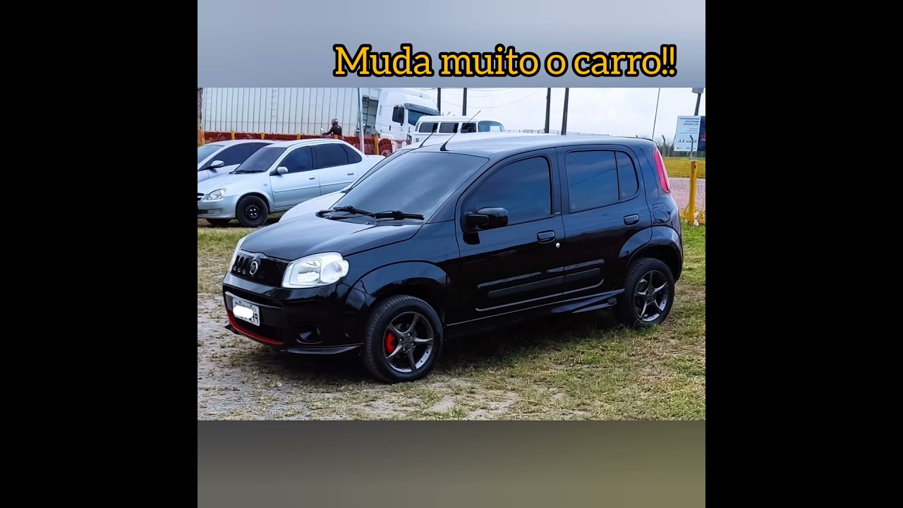 uno Vivace com jogo de roda, fica legal? #fiat #uno #tuning #unofficial #automobile
