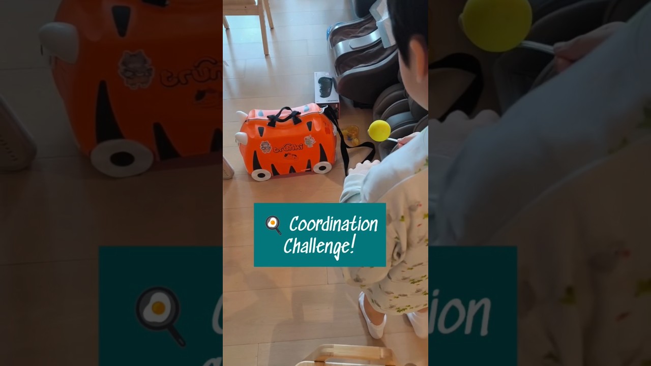 🚨 Be Careful! Coordination Challenge! 🍳 #education #childdevelopment #tutor