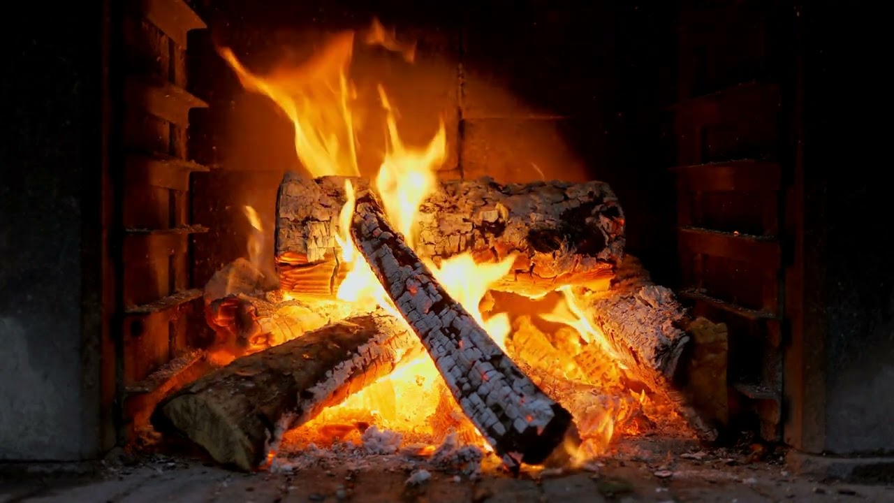 10 Hours Cozy Fireplace,Fireplace with Crackling Fire Sounds. Crackling Fireplace 4K