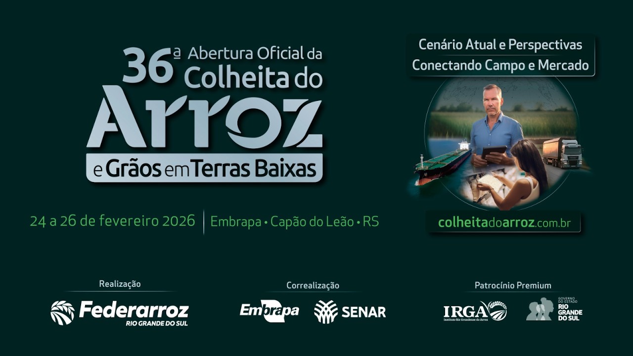 Ato da Abertura Oficial da Colheita de Arroz e Grãos em Terras Baixas