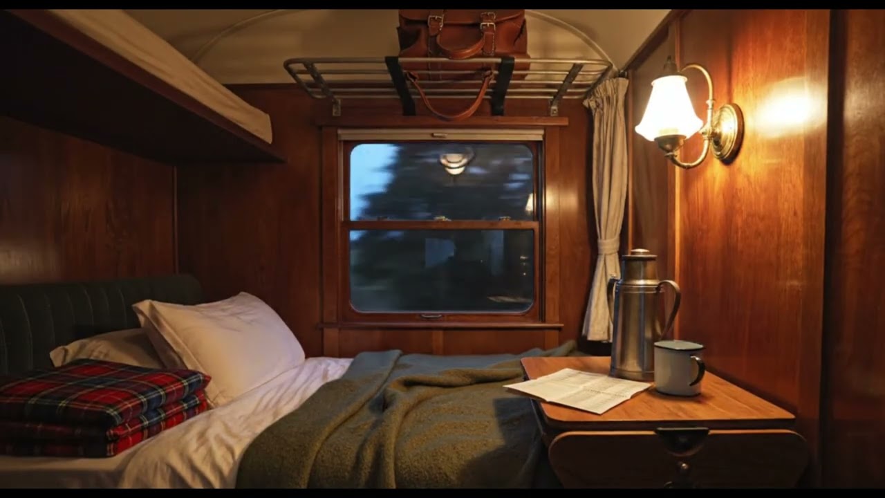 DEEP SLEEP IN A VINTAGE CABIN TRAIN | 2 HOURS LOOP