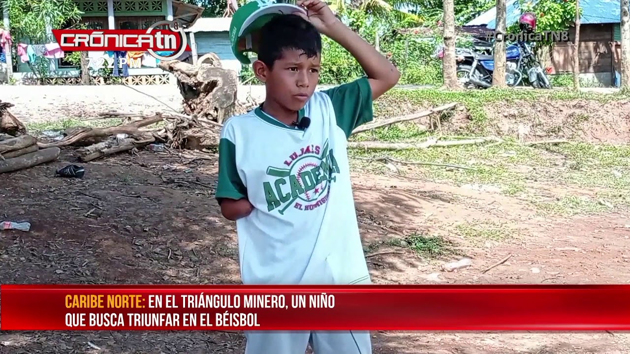 La pasión ante todo: Niño con discapacidad busca triunfar en el béisbol - Nicaragua