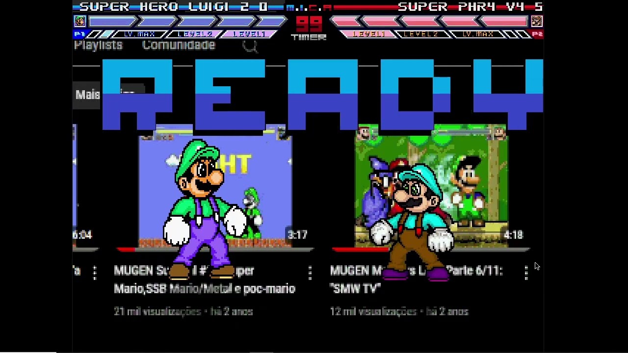 Karane MUGEN Battle #281: Super Hero Luigi 2.0 vs Super PHR4 v4.5