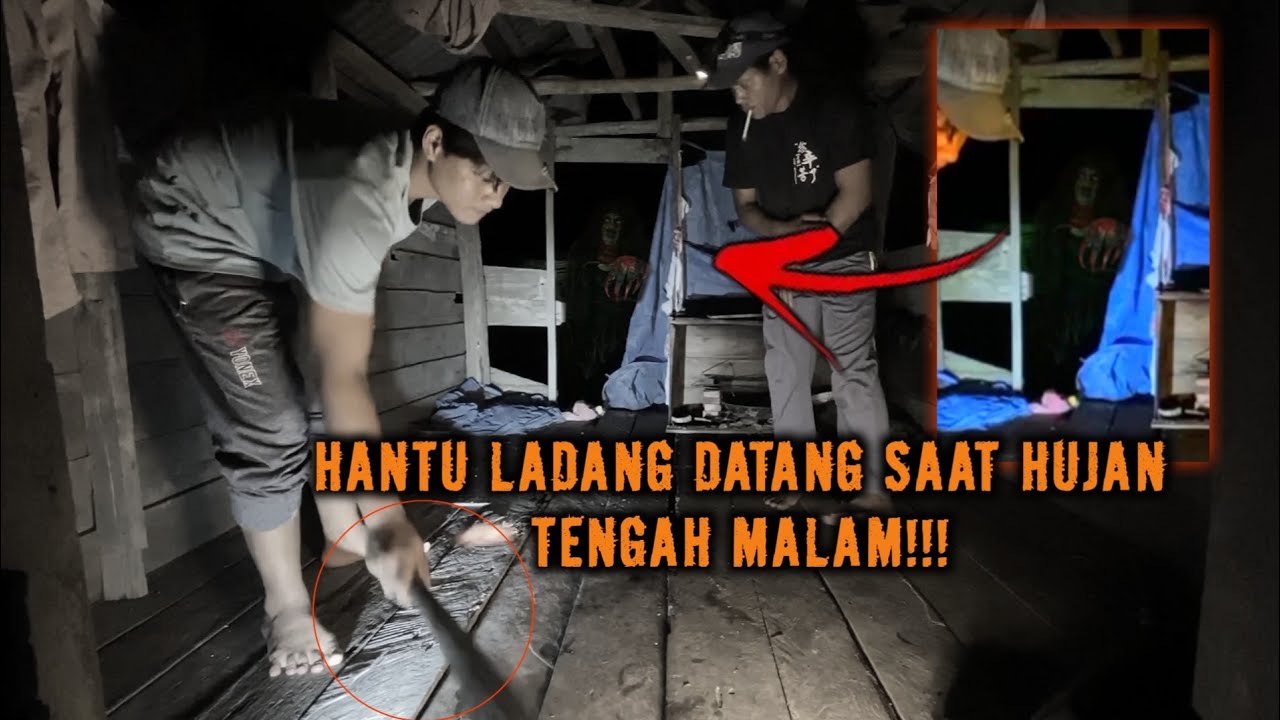 CAMPING HOROR HANTU LADANG DATANG DI TENGAH MALAM BADAN GEMETERAN MELIHAT SOSOK DI SAAT HUJAN!!