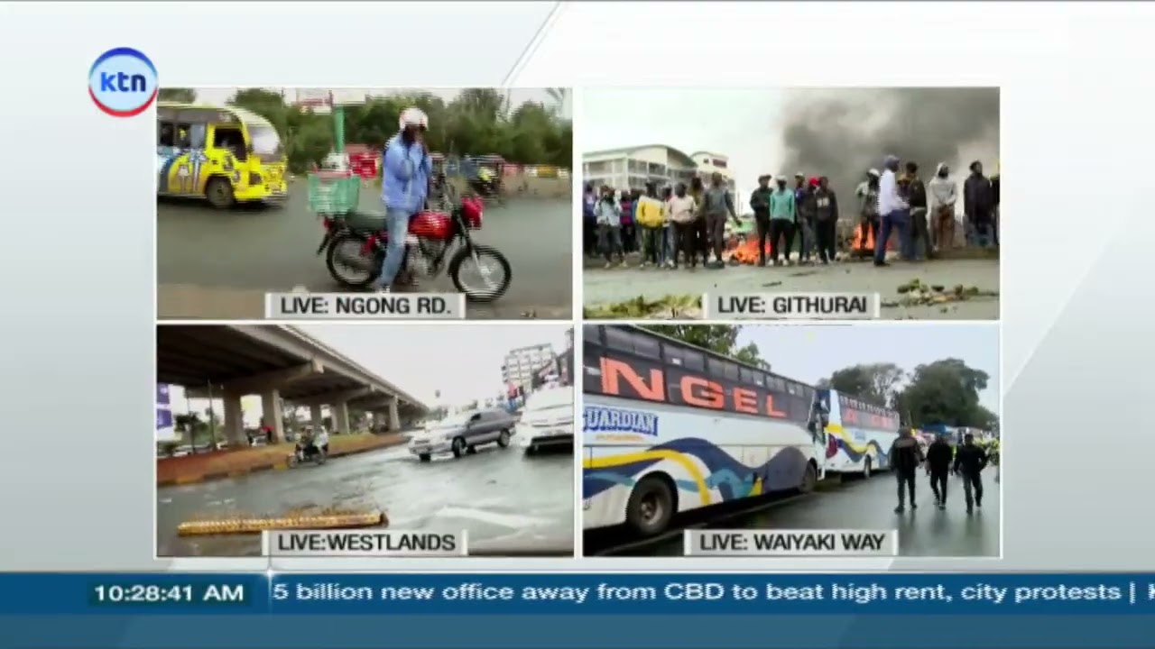 Police block access to Nairobi CBD, no much activities at Ngong Road