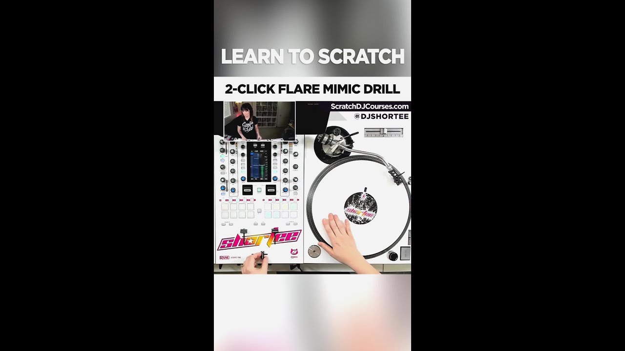 Practice the 2-click Flare!🔥★ Scratch DJ Practice Drill ★ #djshortee shorts ⚡️