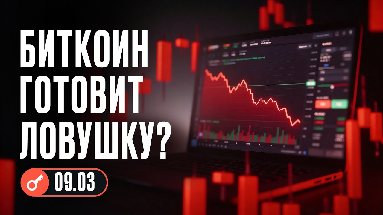 БИТКОИН ГОТОВИТ ЛОВУШКУ? Крупный капитал сливает объемы! Market Review | Incrypted Plus | 09.03