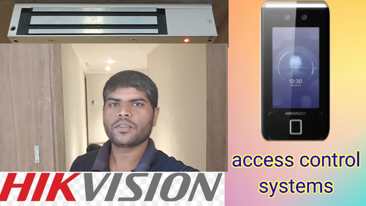 Hikvision access control with magnet lock installation 