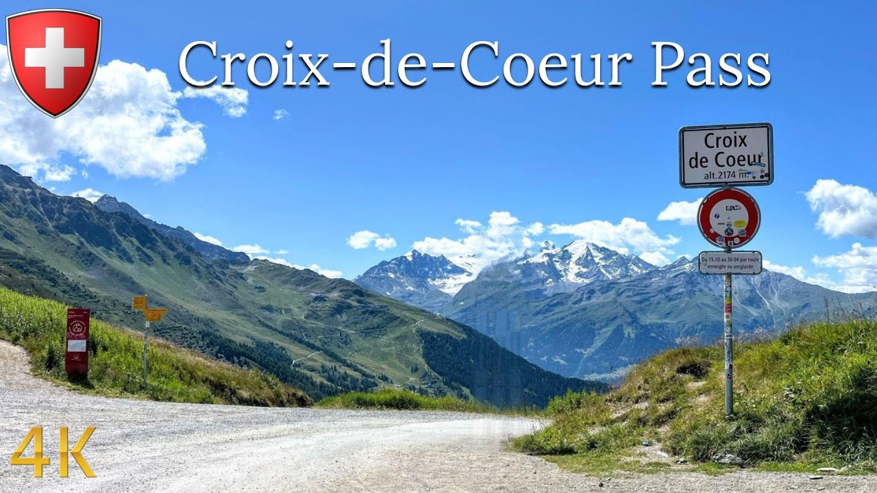 Driving Croix-de-Cœur Pass, Switzerland 🇨🇭 | La Tzoumaz to Croix-de-Cœur Pass 4K Scenic Drive