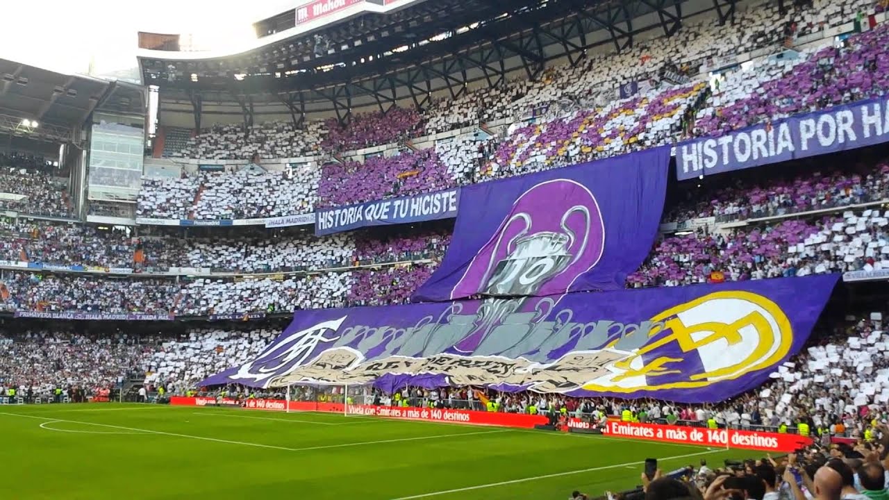 Madrid&Barça Despliegue del Tifo e himno de 