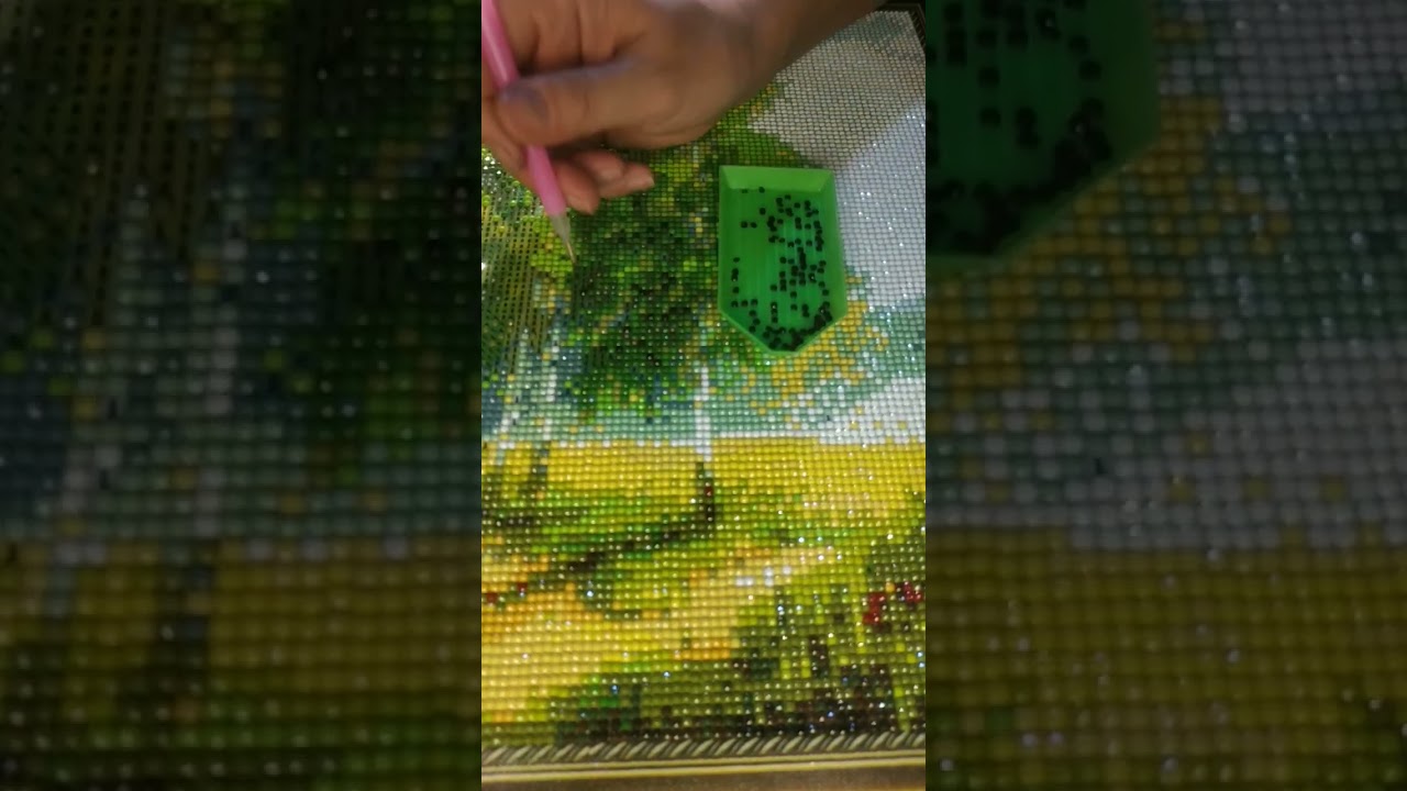 diamond painting, process, видно берёзку? #mosaic