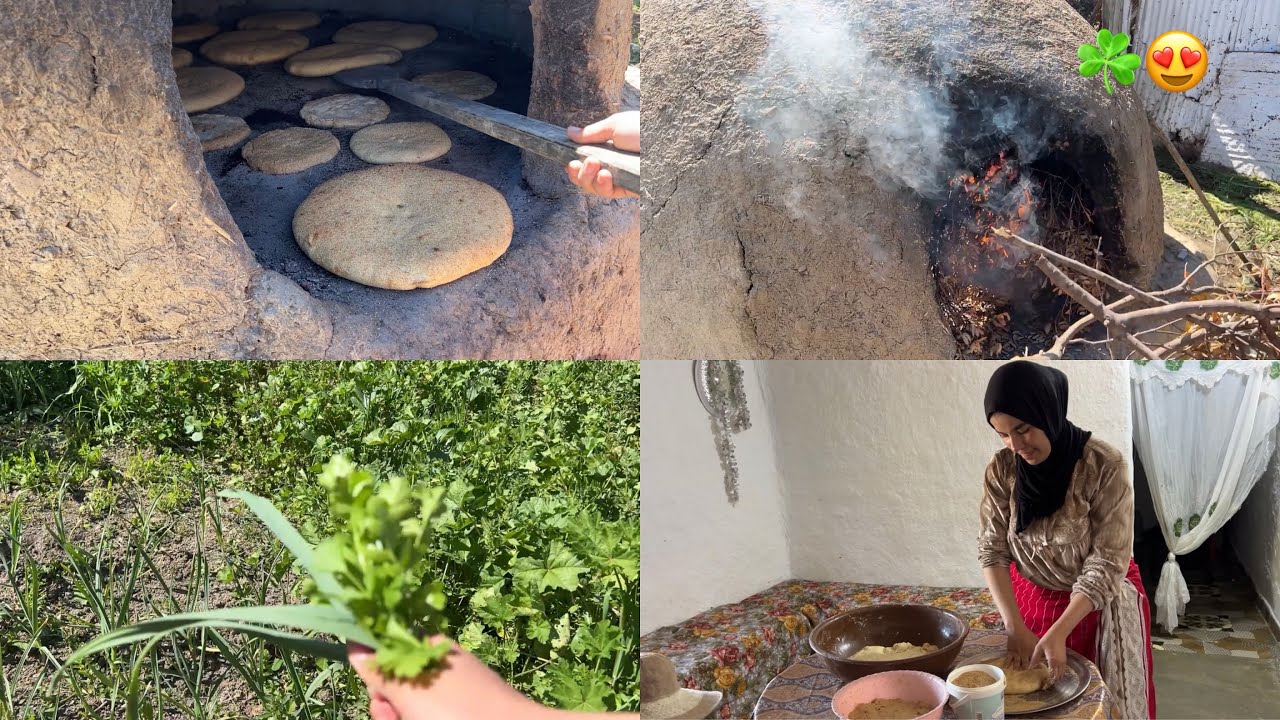 اليوما طيبنا خبز 🥖 وفلفل في الفرن دتراب اتقليدي 
