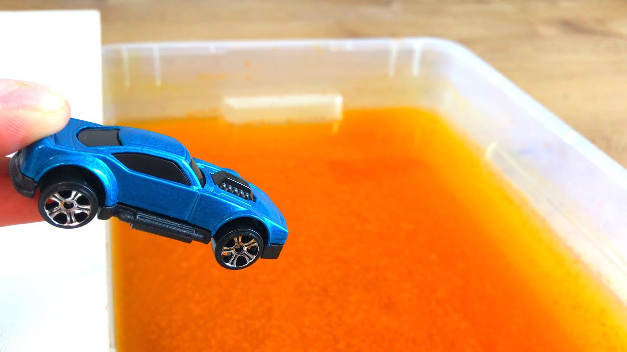Toy Cars Moving and Falling Into The Water