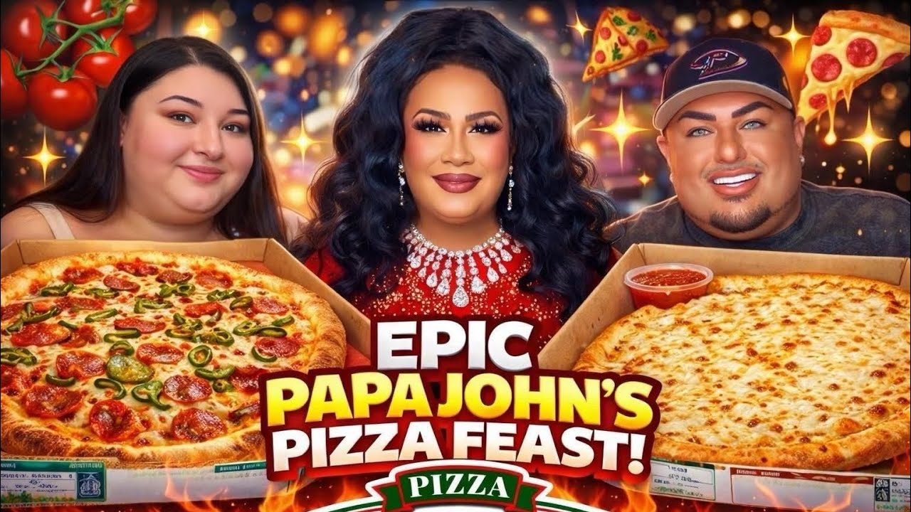 PAPA JOHN&rsquo;S PIZZA MUKBANG w/ Big Guy Appetite &bull; Joelapuss &bull; & La Gordiz Eats