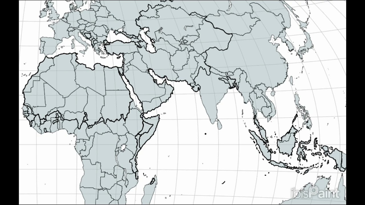 Islamic World Flag Map 