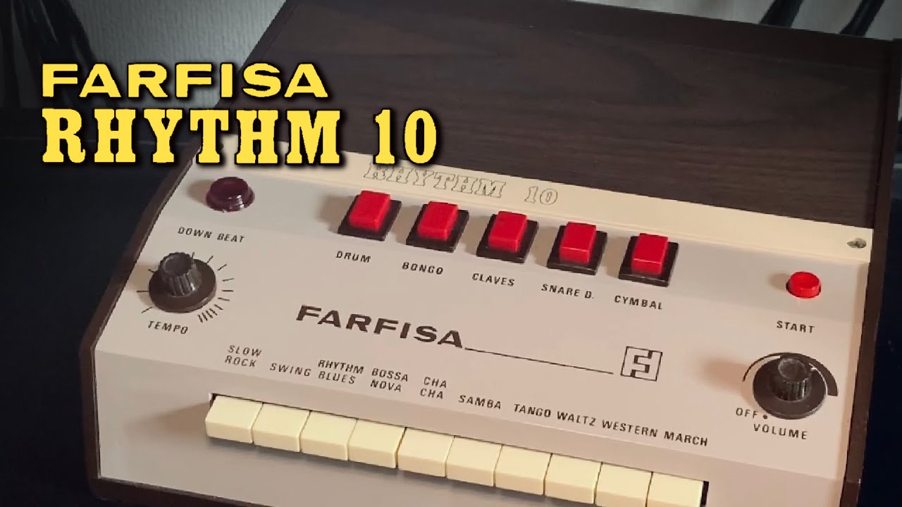 Farfisa Rhythm10 Demo(no talking) | Kraftwerk Drum Machine | Free Sample Pack