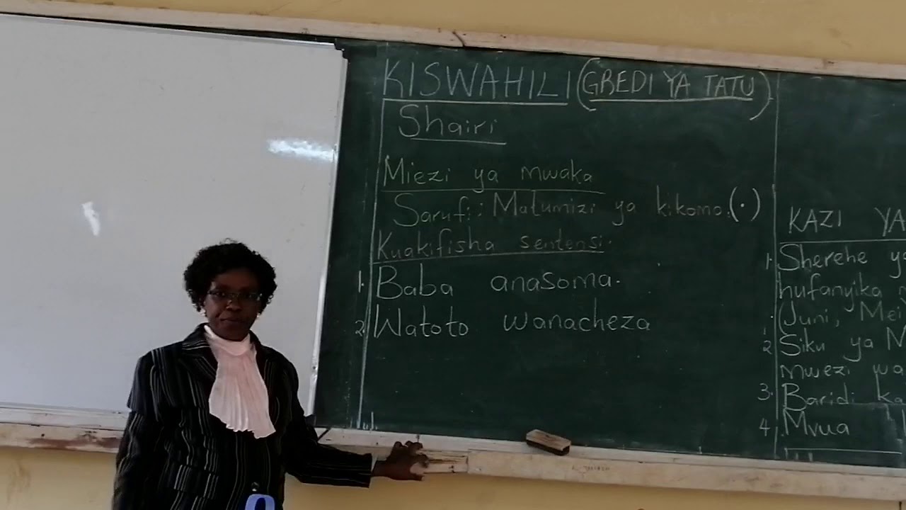 Kiswahili Grade Three Sarufi : Kuakifisha