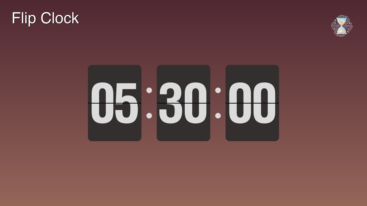 5 Hour 30 Minute Timer ⏱️ Rose Gold Flip Clock | Extended work Timer - ChronoFlow