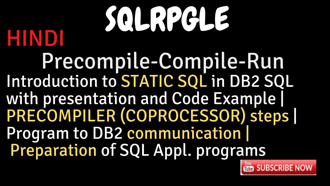 IBM i, AS400 Tutorial, iSeries, System i - Introduction to STATIC SQL|Compilation steps