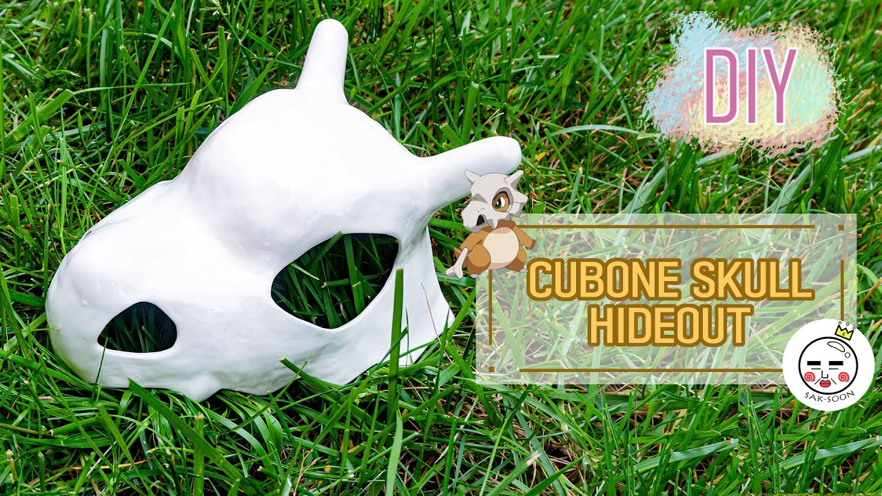 DIY/Ceramic | Cubone Skull Hideout for hamsters and aquarium