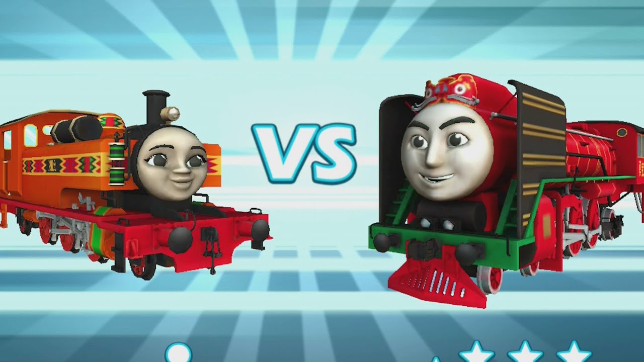 Thomas & Friends: GoGo Thomas - Nia VS Yong Bao Engines Super Fun Rainbow Races! (Budge)