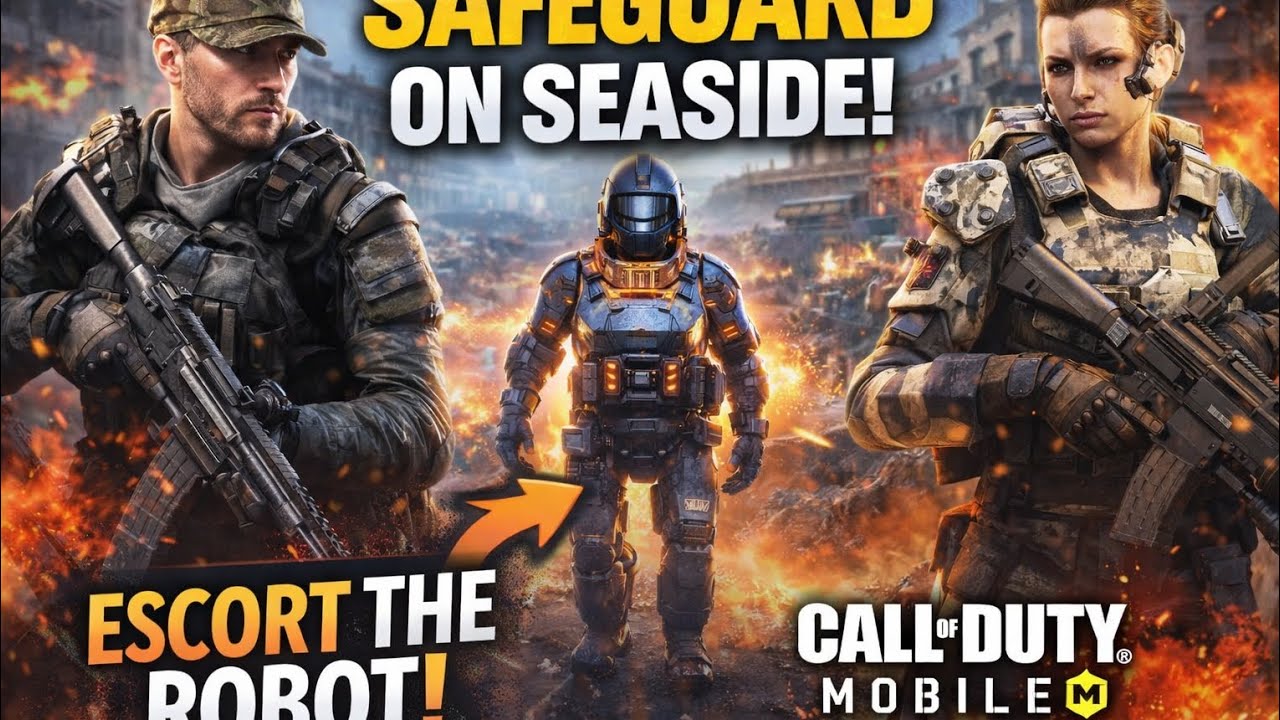 COD Mobile Safeguard Seaside Gameplay | Intense Robot Escort Battle | Epic Multiplayer Match #codm