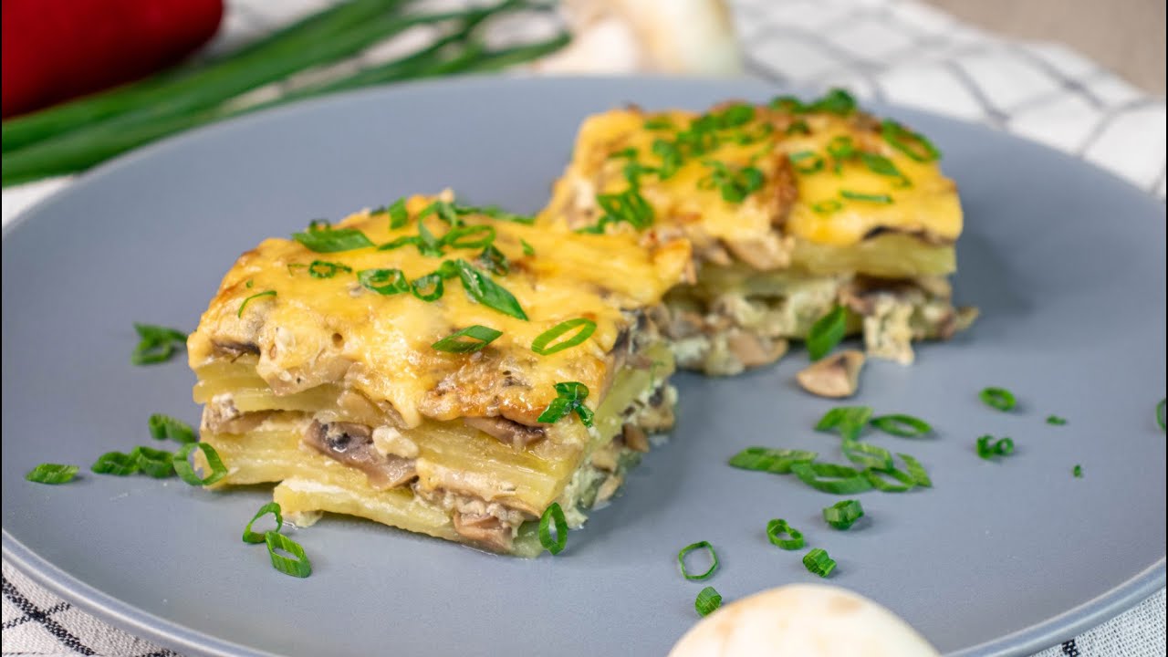 ЭТО очень ВКУСНО! Картофельная запеканка с грибами. РЕЦЕПТЫ в ДУХОВКЕ.