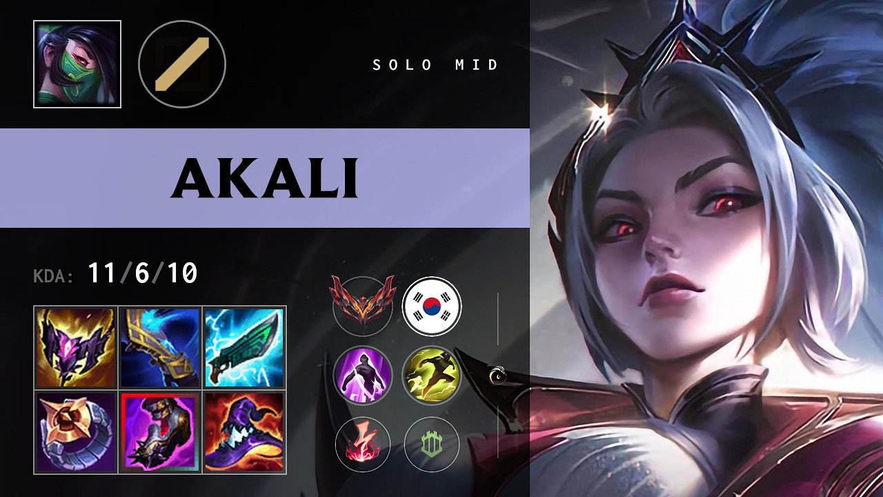 Akali Mid vs Galio - KR Grandmaster Patch 26.12