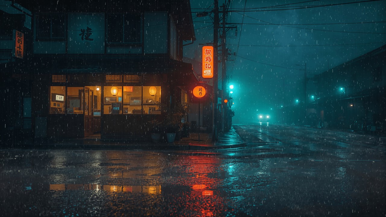 Rainy Midnight in Japan: Nostalgic 90s Lofi for a Lonely Ramen Bar