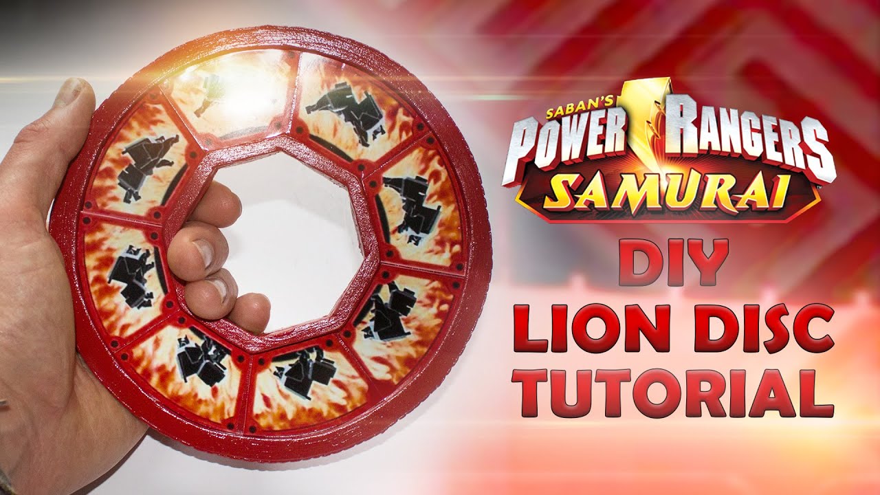 HOW TO MAKE A POWER RANGERS SAMURAI LION DISC TUTORIAL