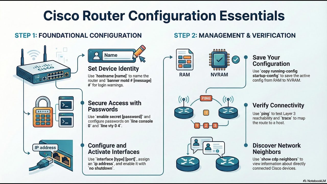 IOS Basic Configuration | CCNA Basic Command #ccna #networkingbasics #ccnacourse