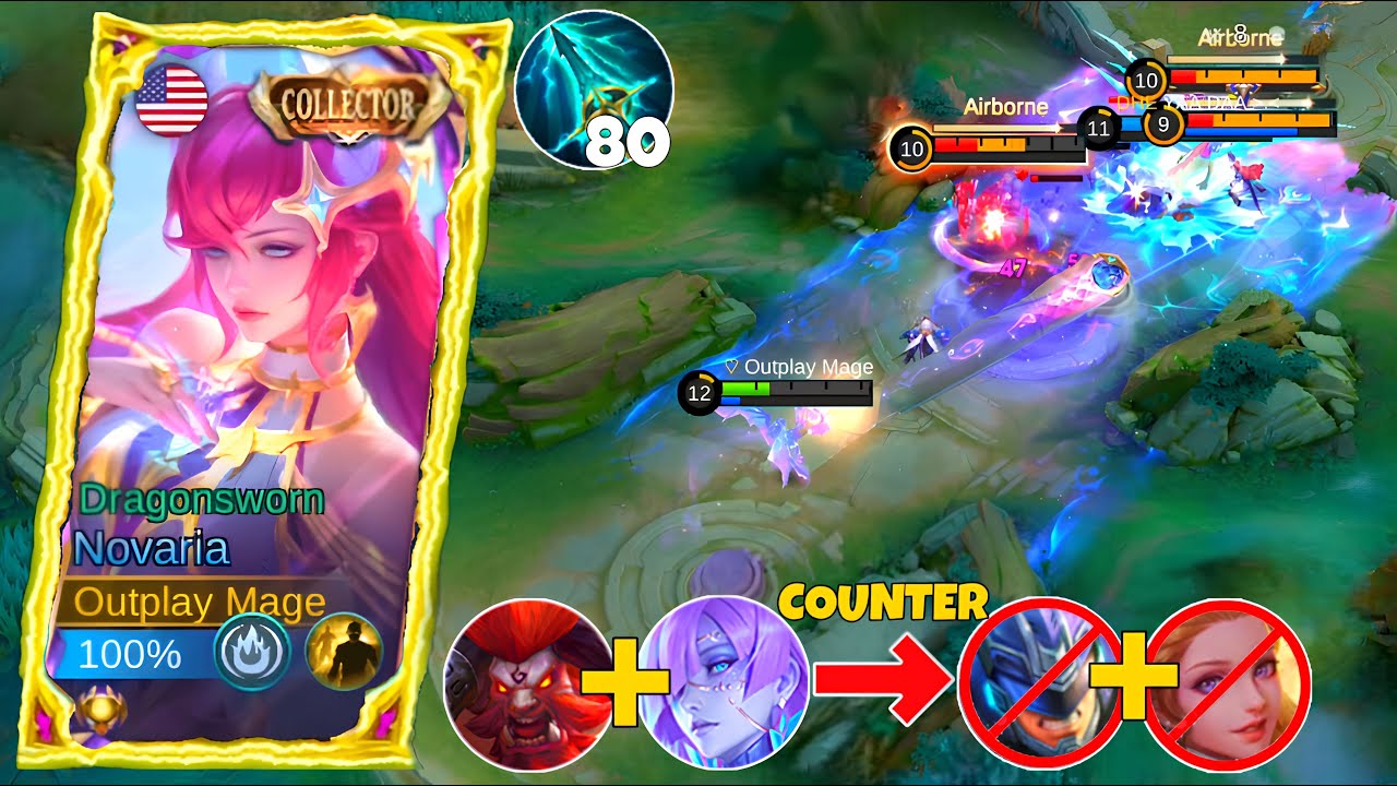 NOVARIA & MINOTAUR COUNTER JOHNSON COMBO ODETTE OP! NOVARIA BEST BUILD & EMBLEM | MOBILE LEGENDS