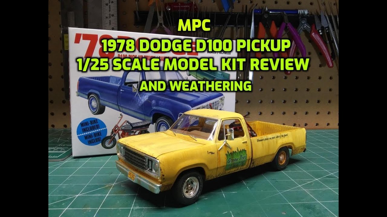 Обзор модели пикапа Dodge D100 1978 года выпуска в масштабе 1/25. Сборка MPC901