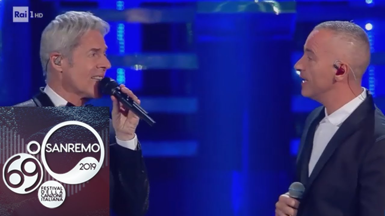 Sanremo 2019 - Eros Ramazzotti e Claudio Baglioni cantano 