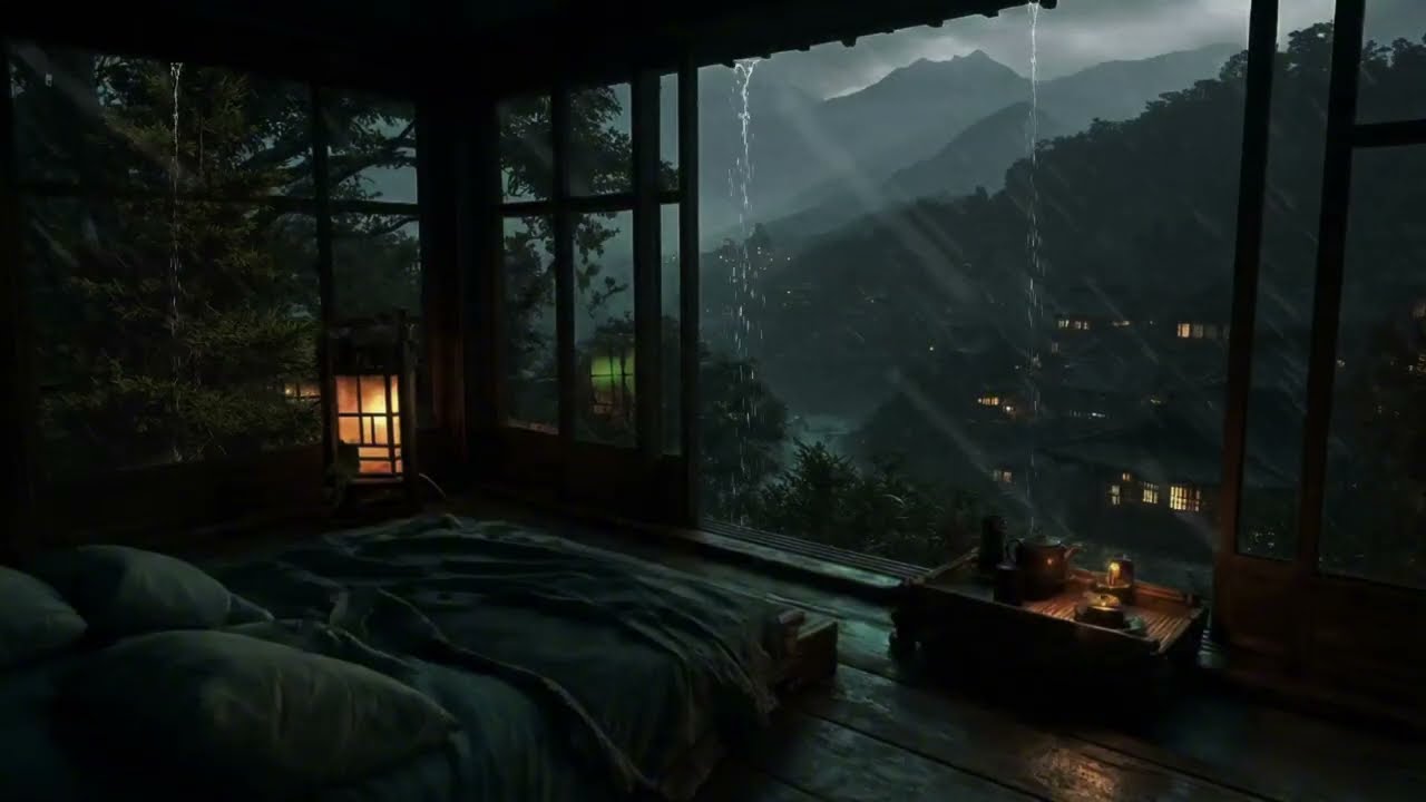 Best Rainfall in the Deep Forest Cabin 🌲 | Fall Asleep Instantly with Rain Sounds