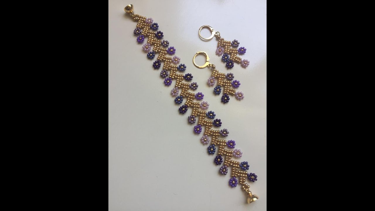 ÇİÇEKLİ HERRİNGBONE BİLEKLİK FLORAL HERRİNGBONE BRACELET