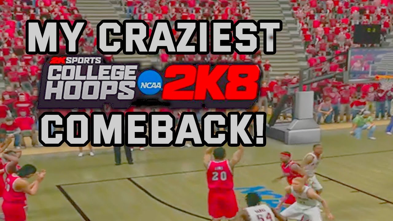 MY CRAZIEST COLLEGE HOOPS 2K8 COMEBACK EVER! Buzzer Beater in the NCAA Tournament