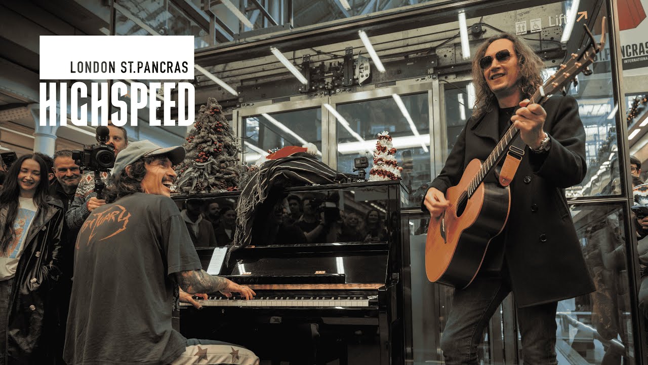 The Darkness surprise performance at St. Pancras International