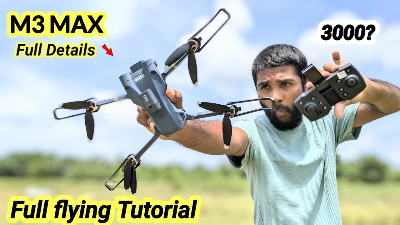 M3 MAX foldable  Brushless Motor  drone Full details flying tutorial | M3 MAX drone