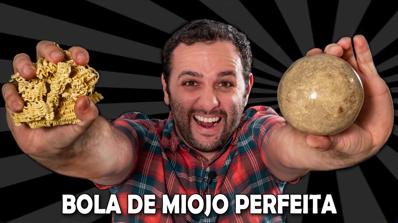 Fizemos a bola perfeita de miojo com supercola!