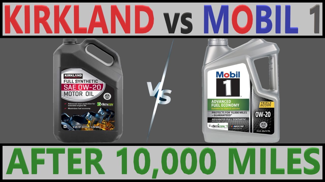 Сравнение Costco Kirkland Oil и Mobil 1 после 10 000 миль