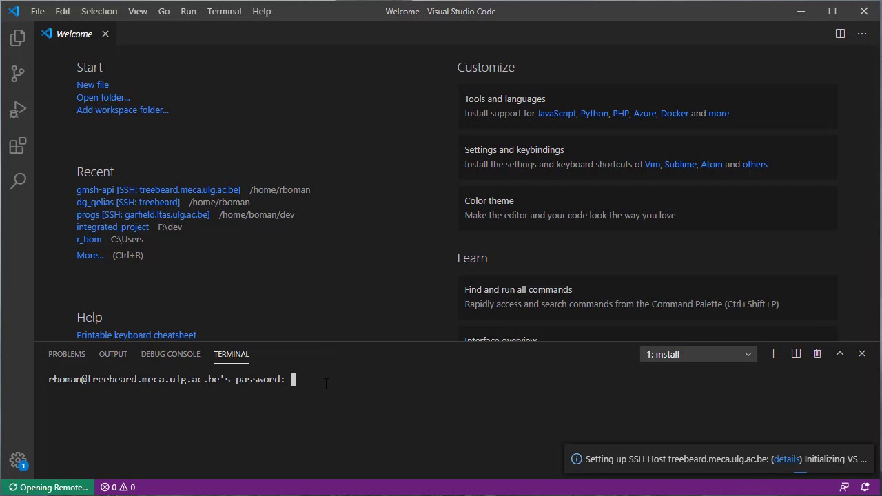 D&eacute;veloppement &agrave; distance avec VS Code / SSH
