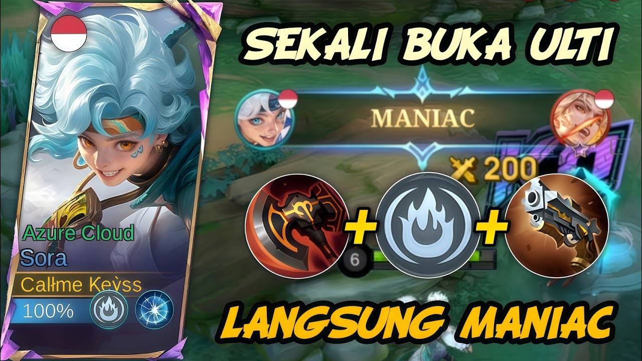 BEGINI AKIBATNYA KALAU SORA GA DI BAN ! SEKALI BUKA ULTI LANGSUNG MANIAC | SORA MLBB