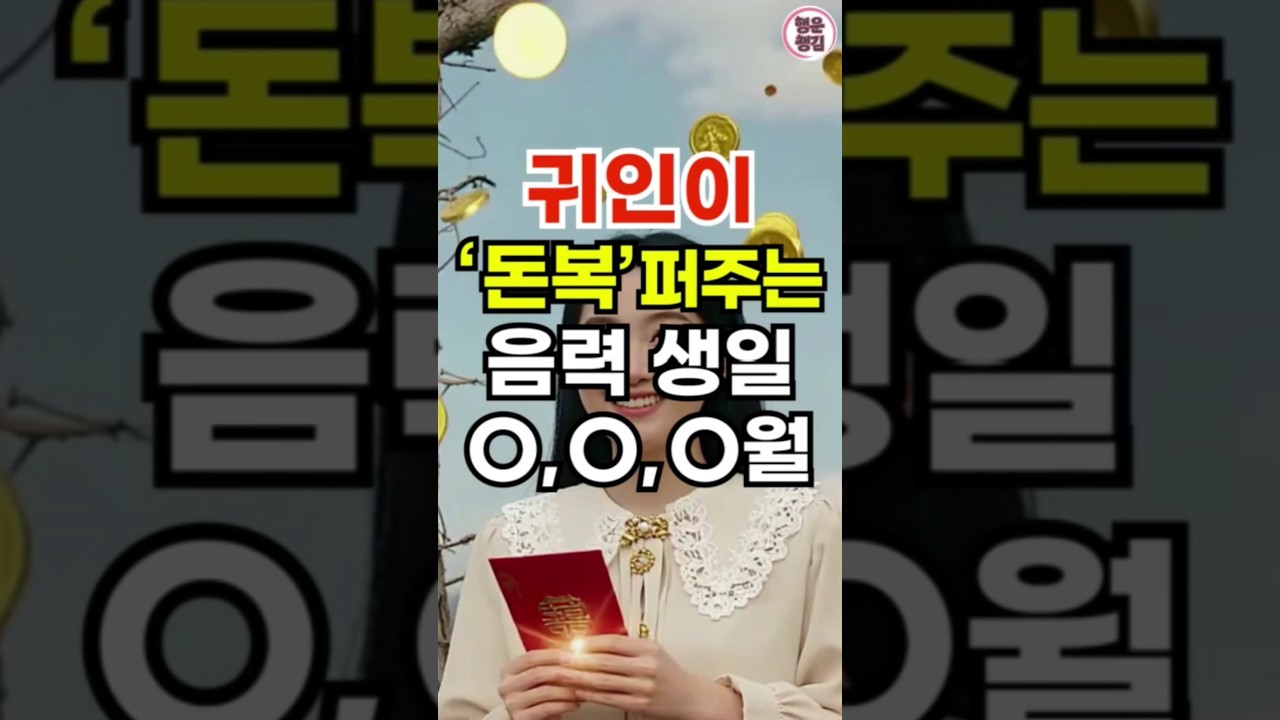 X월에 태어난 분은 2026년에 귀인이 돈복 가득 퍼다줍니다 #재물운 #금전운