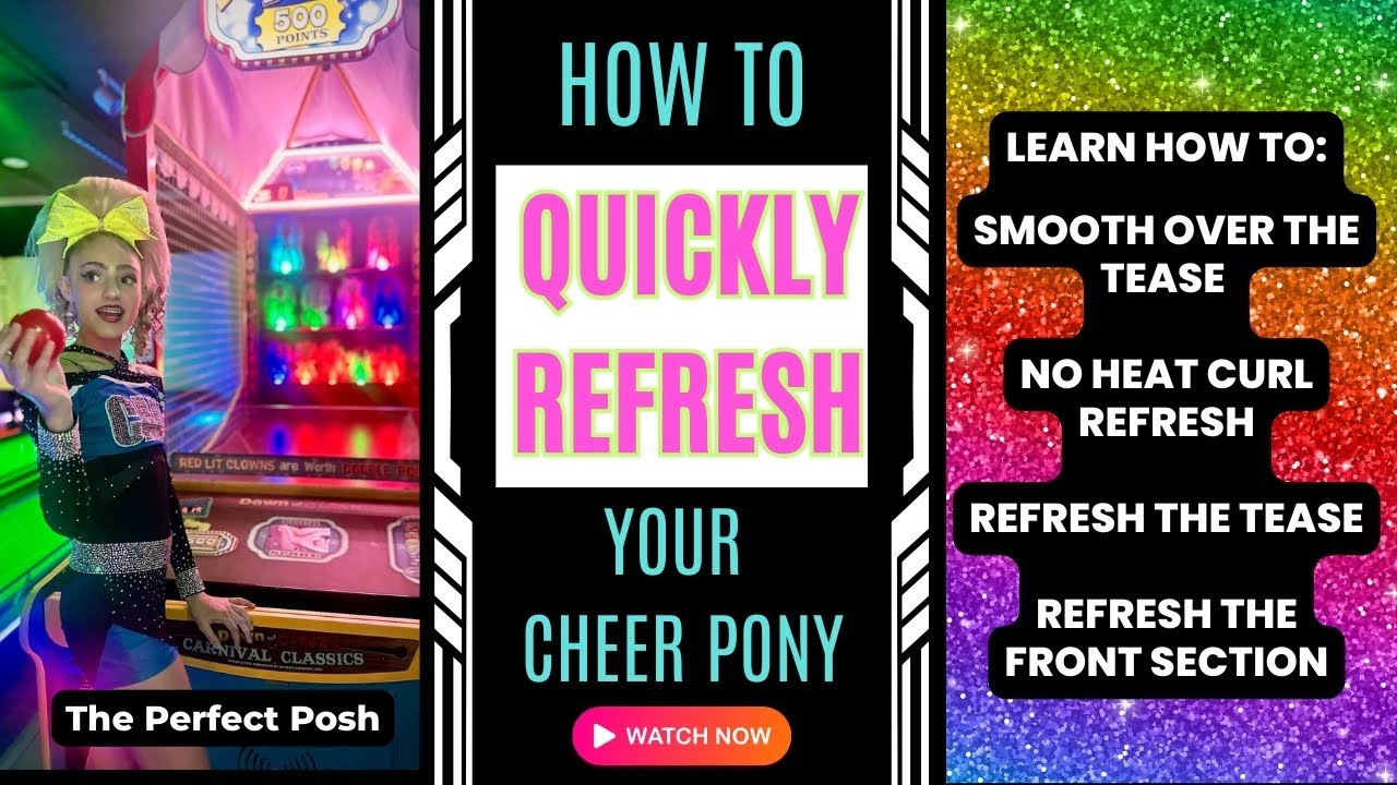 Cheer Posh Ponytail Refresh | Easy At Home Tutorial