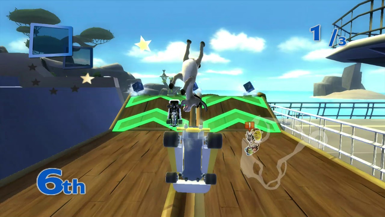 [Xbox 360] DreamWorks Super Star Kartz - Circuit: Wind Cup 50CC - Donkey