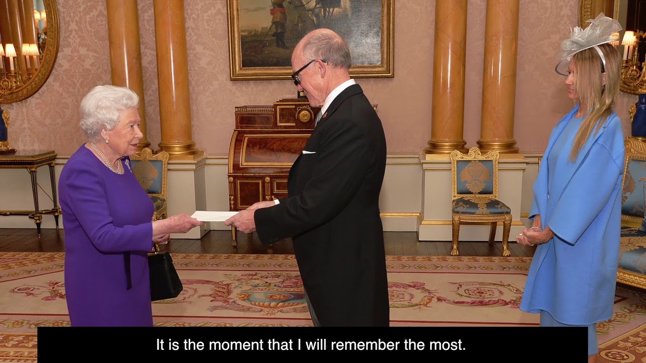 Ambassador Johnson presents his credentials to Her Majesty Queen Elizabeth II